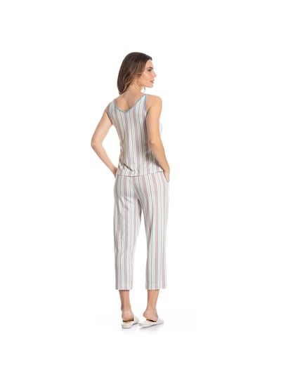 Pijama Feminino Capri Com Bolso Melissa - Imagem 4 - Desktop