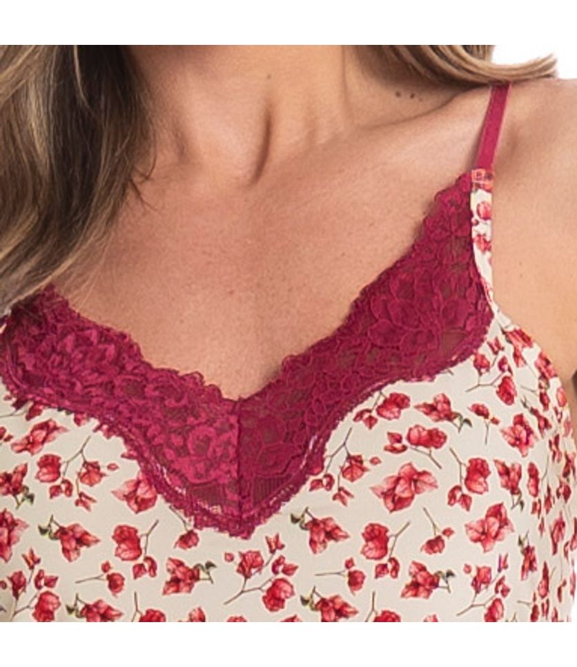 Camisola Curta Com Renda Primavera - Imagem 5 - Desktop