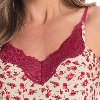 Camisola Curta Com Renda Primavera - Imagem 5 - Mobile
