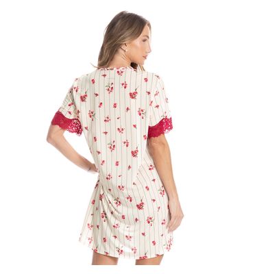 Camisão Feminino Curto Com Renda Primavera - Imagem 2 - Mobile