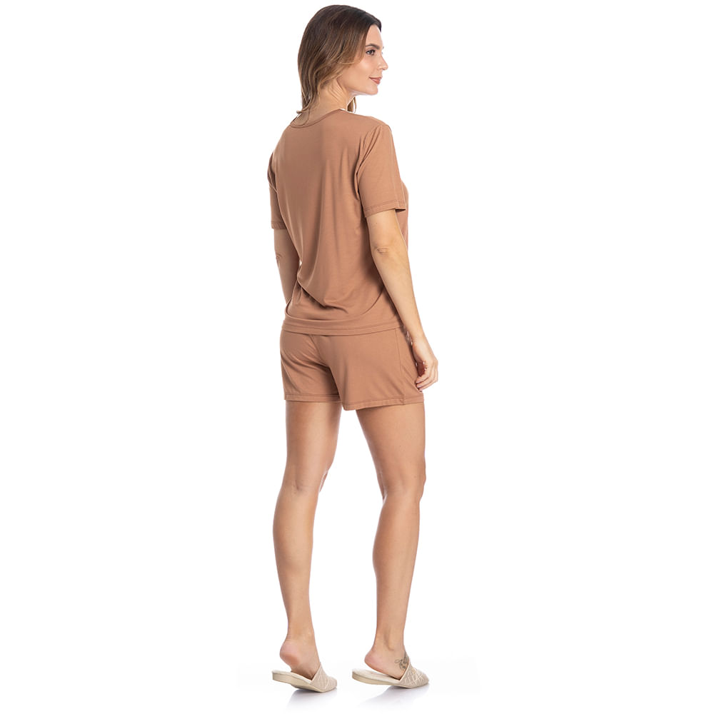 Pijama Curto Com Renda Marisa - Imagem 4 - Mobile