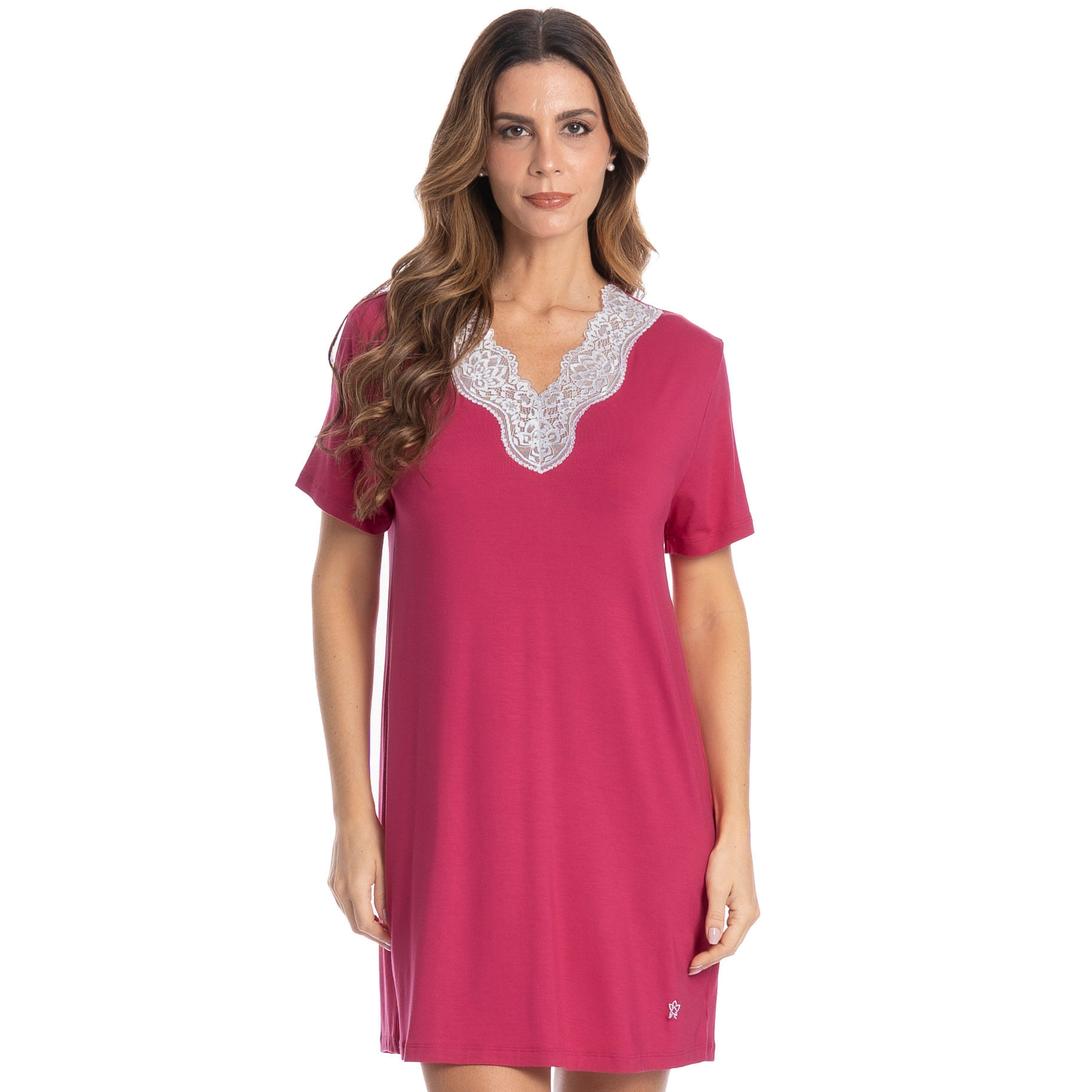 Camisão Curto Com Renda Marisa - Imagem 1