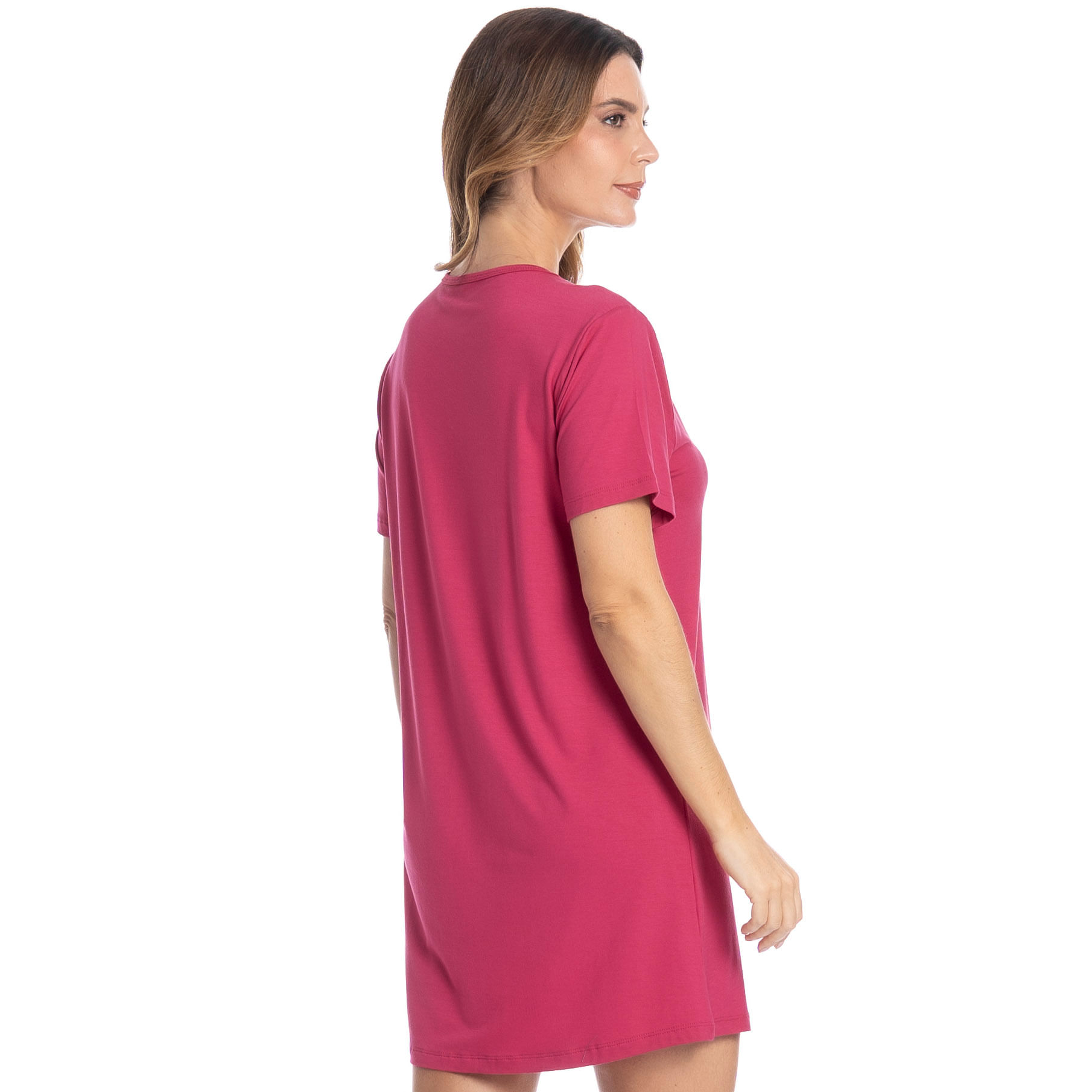 Camisão Curto Com Renda Marisa Rosa - Imagem 2