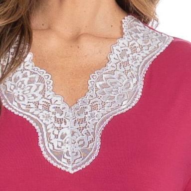 Camisão Curto Com Renda Marisa - Imagem 5 - Mobile