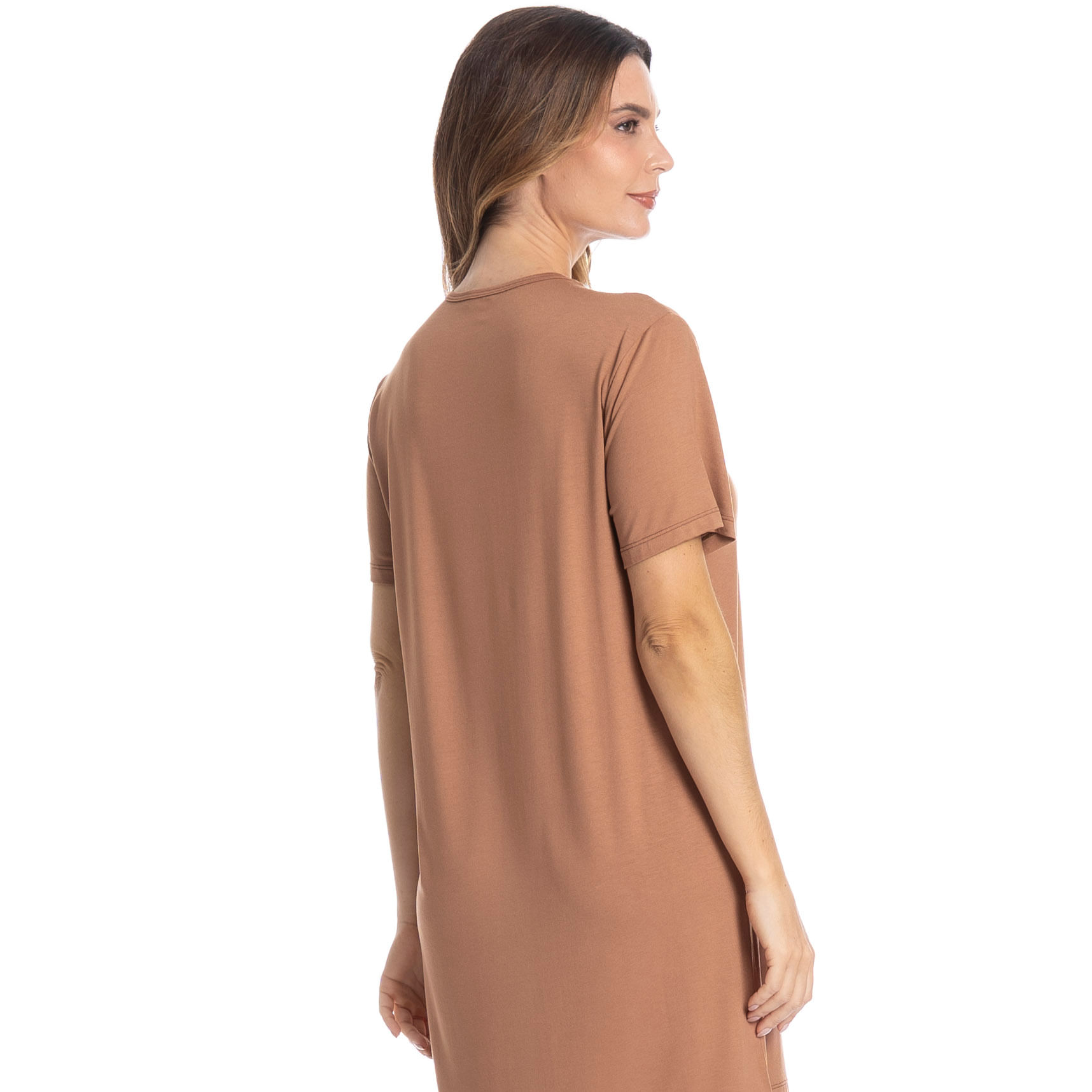 Camisão Curto Com Renda Marisa Bege - Imagem 2