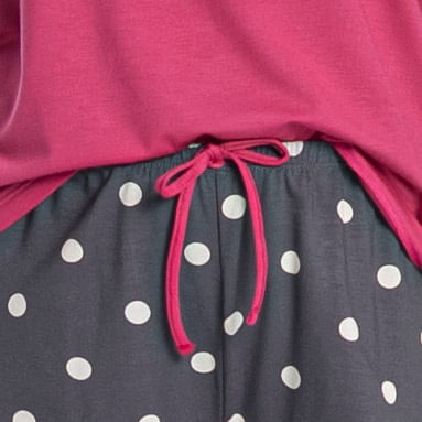 Pijama Feminino Curto Regata Com Bolso Mel - Imagem 5 - Mobile