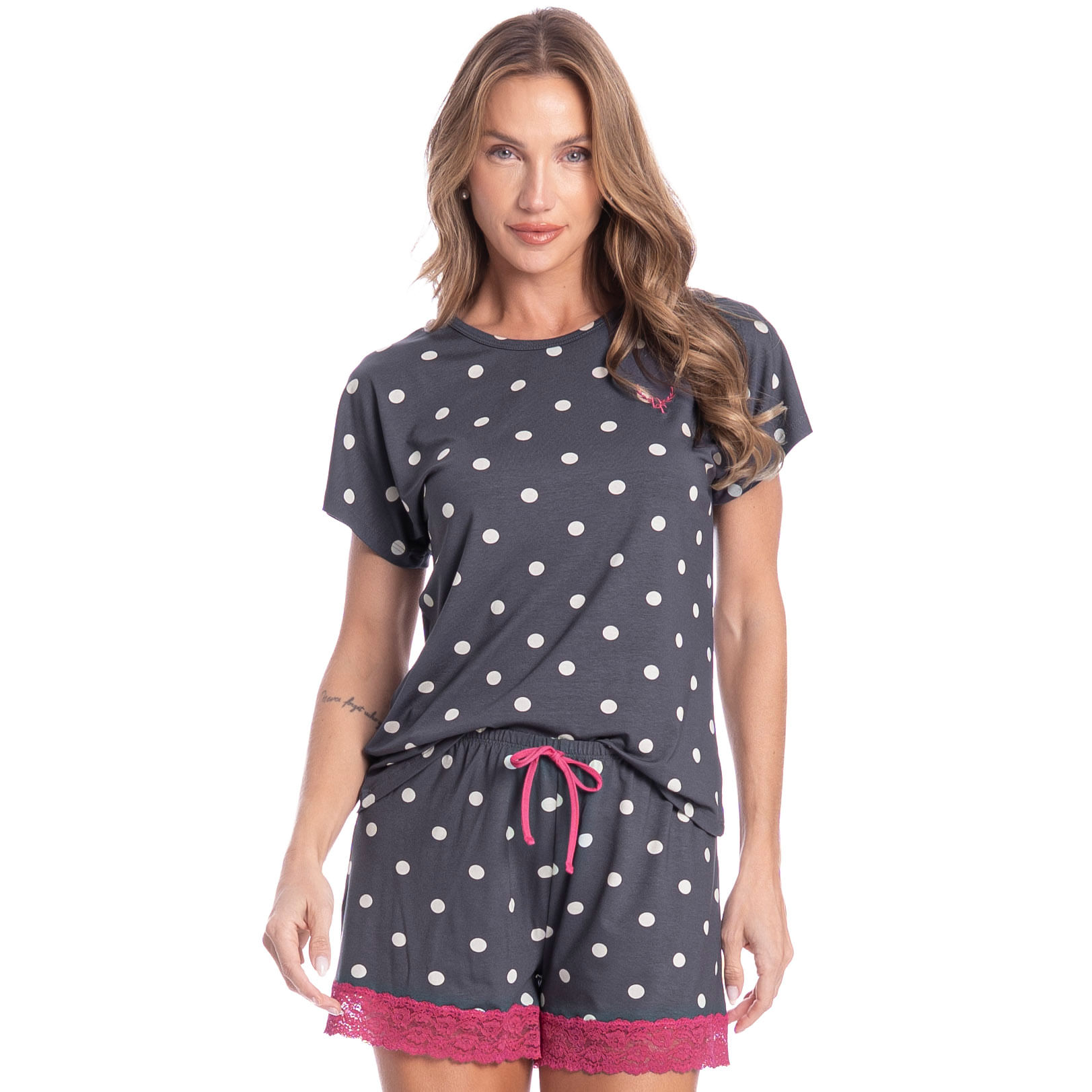 Pijama Curto Feminino Mel - Imagem 1
