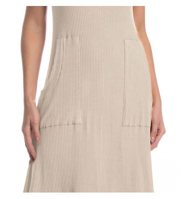 Vestido Midi Com Bolso Canelado - Imagem 5 - Mobile
