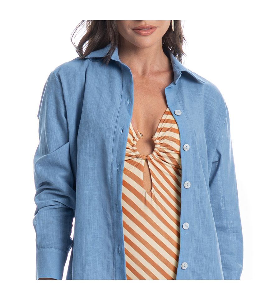 Camisa Feminina Elis Barroco - Imagem 5 - Desktop