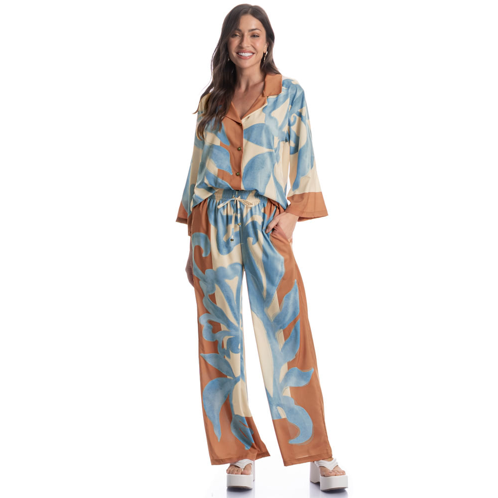Calça Feminina Com Bolso Barroco - Imagem 3 - Mobile