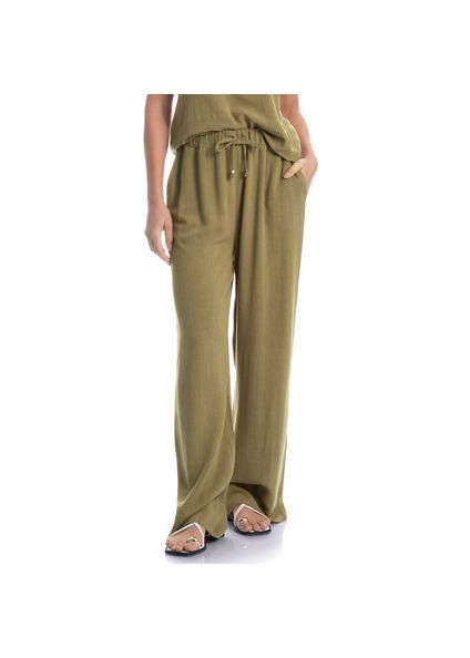 Calça Ampla Com Bolso Belize Verde - Imagem 1