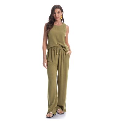 Calça Ampla Com Bolso Belize - Imagem 3 - Mobile