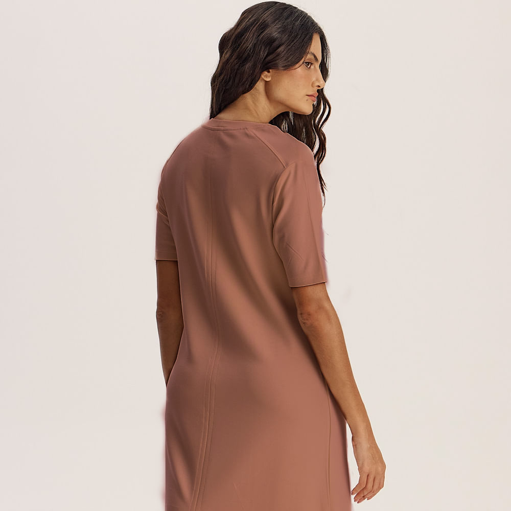 Vestido Com Manga Canelada Neotech Kayla - Imagem 2 - Mobile