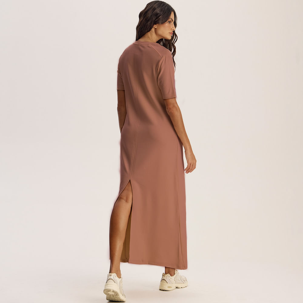 Vestido Com Manga Canelada Neotech Kayla - Imagem 4 - Mobile