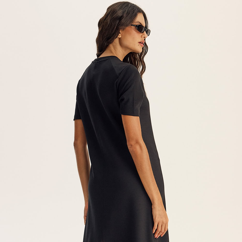 Vestido Com Manga Canelada Neotech Kayla - Imagem 2 - Mobile