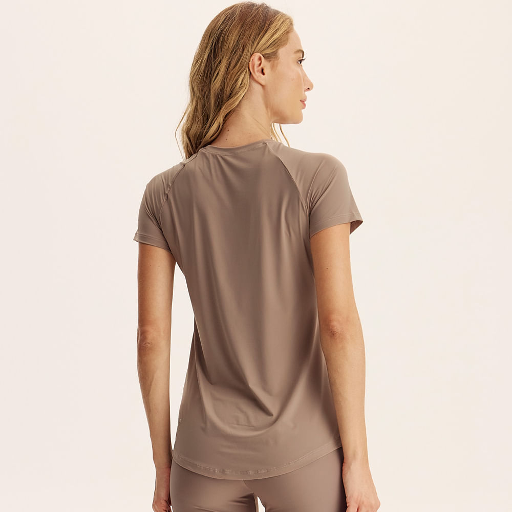 Camiseta Feminina Raglan Creamy Vivame Marrom - Imagem 2