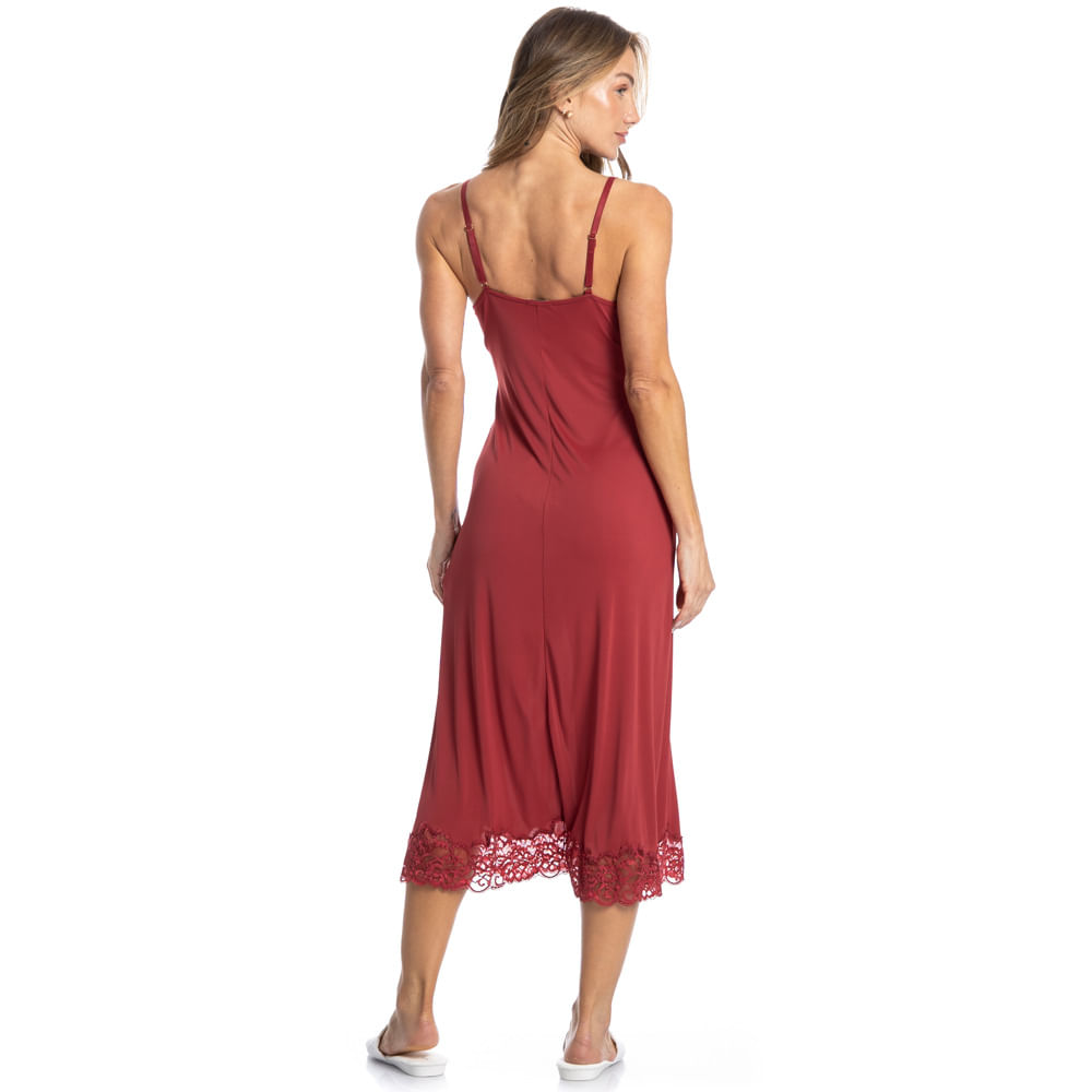 Camisola Midi Com Renda Manu Colors - Imagem 4 - Mobile