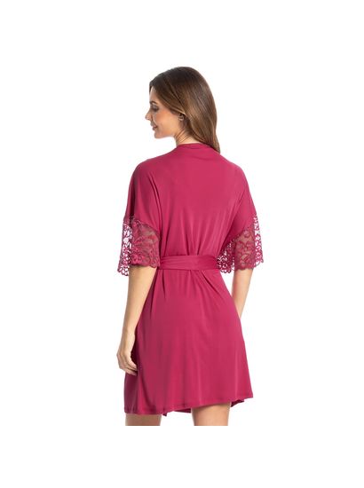 Robe Feminino Curto Com Renda Manu Colors - Imagem 2 - Desktop