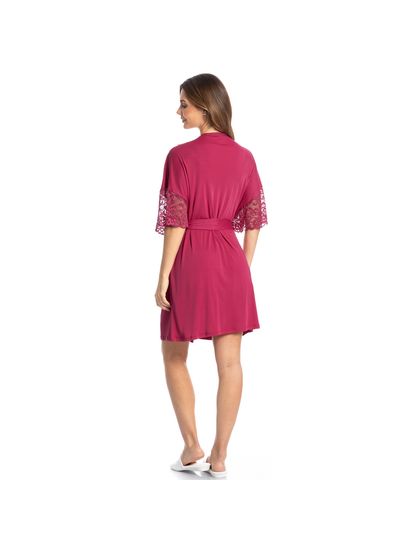 Robe Feminino Curto Com Renda Manu Colors - Imagem 4 - Desktop