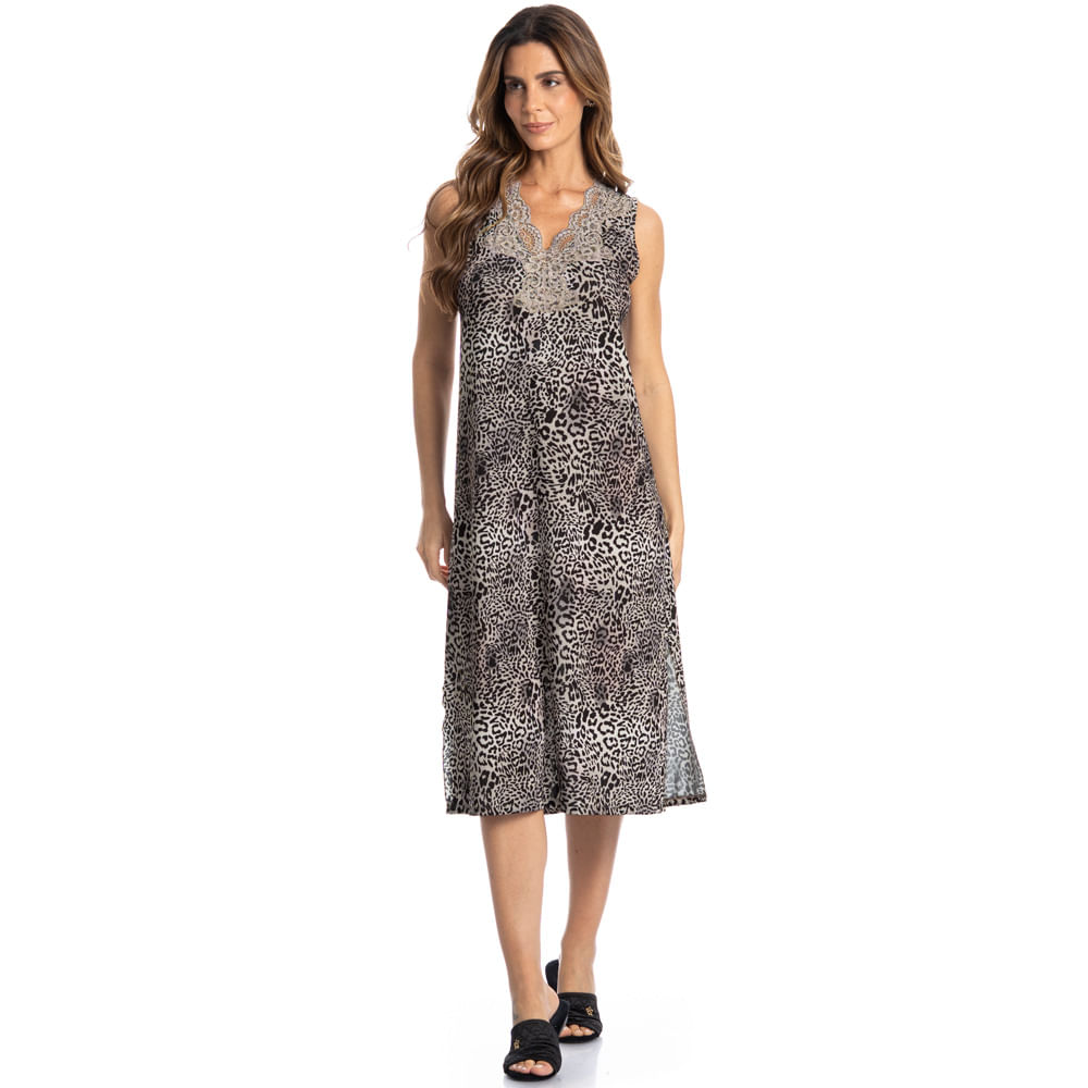 Camisão Midi Regata Com Renda Hera - Imagem 3 - Mobile