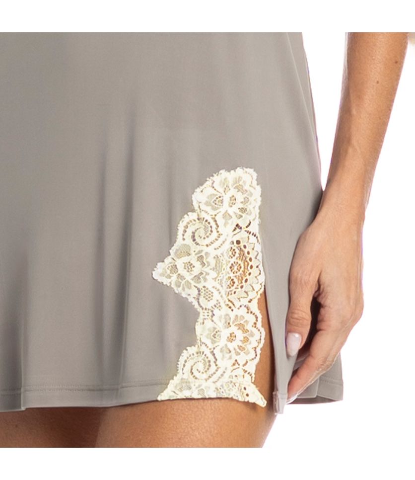 Camisola Curta Com Renda Diana - Imagem 5 - Desktop