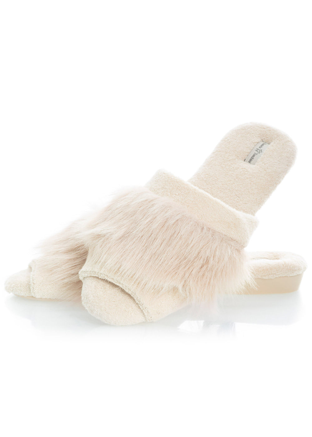 Chinelo Em Atoalhado Leli Branco - Imagem 1