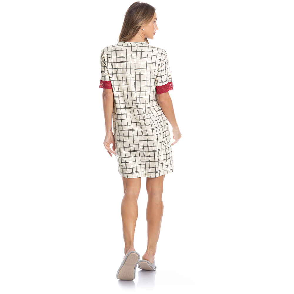 Camisão Feminino Com Renda Lorena - Imagem 4 - Mobile