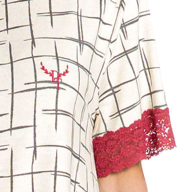 Camisão Feminino Com Renda Lorena - Imagem 5 - Mobile
