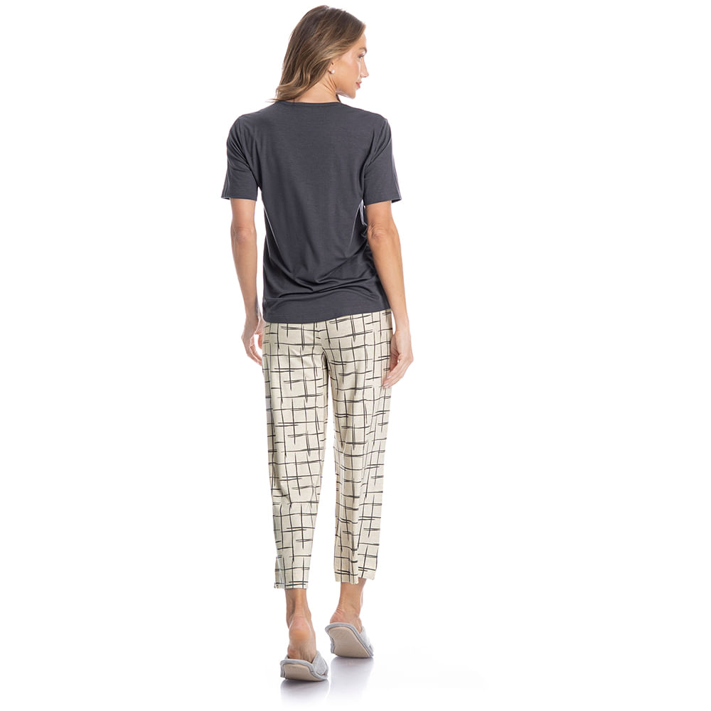 Pijama Feminino Capri Lorena - Imagem 4 - Mobile