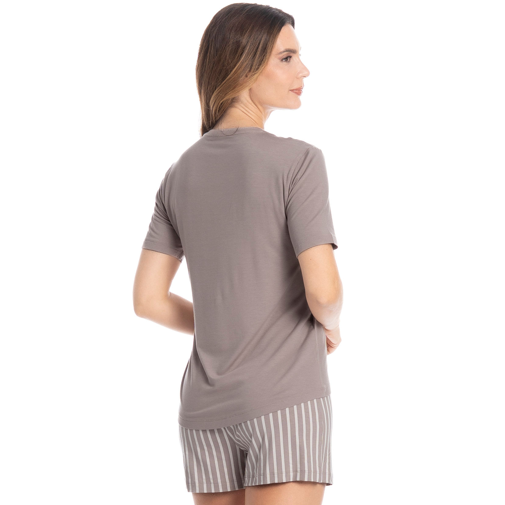 Pijama Curto Latte - Imagem 2 - Mobile