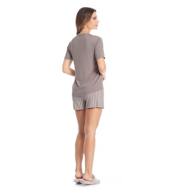 Pijama Curto Latte - Imagem 4 - Mobile