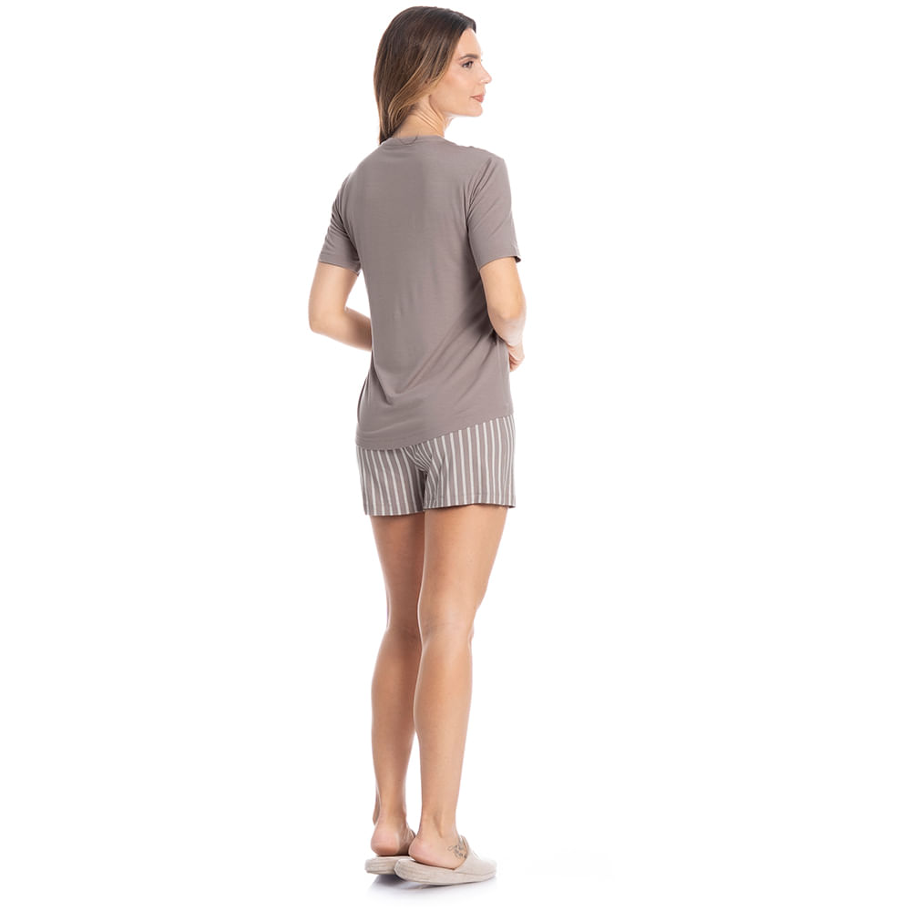 Pijama Curto Latte - Imagem 4 - Mobile