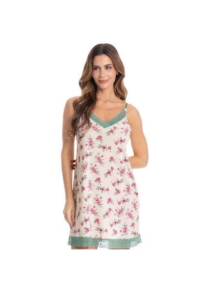 Camisola Curta Com Renda Giulia Branco - Imagem 1