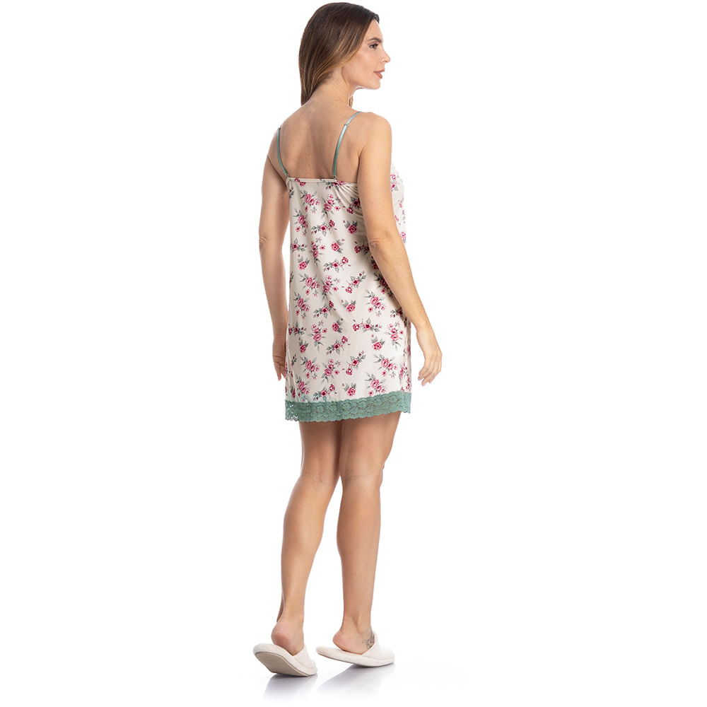 Camisola Curta Com Renda Giulia - Imagem 4 - Mobile