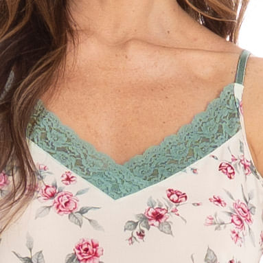 Camisola Curta Com Renda Giulia - Imagem 5 - Mobile