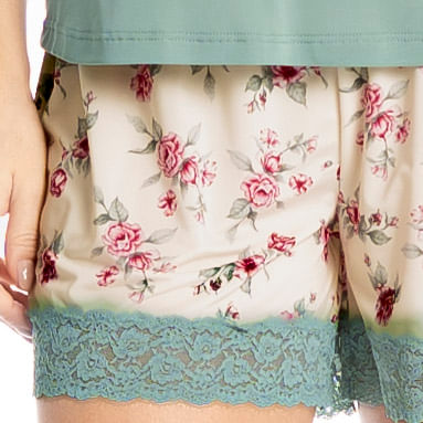 Pijama Curto Com Renda Giulia - Imagem 5 - Mobile
