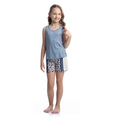 Pijama Infantil Curto Regata Blu - Imagem 3 - Mobile