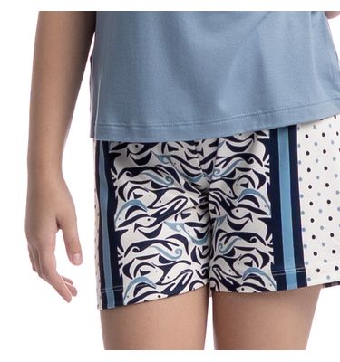 Pijama Infantil Curto Regata Blu - Imagem 5 - Mobile