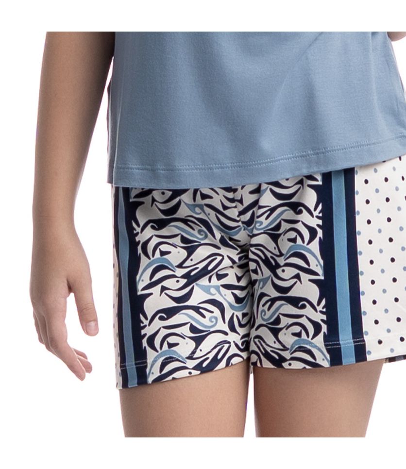 Pijama Infantil Curto Regata Blu - Imagem 5 - Desktop