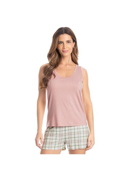 Pijama Feminino Curto Regata Lola Rosa-3 - Imagem 1