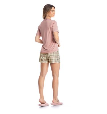Pijama Feminino Curto Com Bolso Lola - Imagem 4 - Mobile