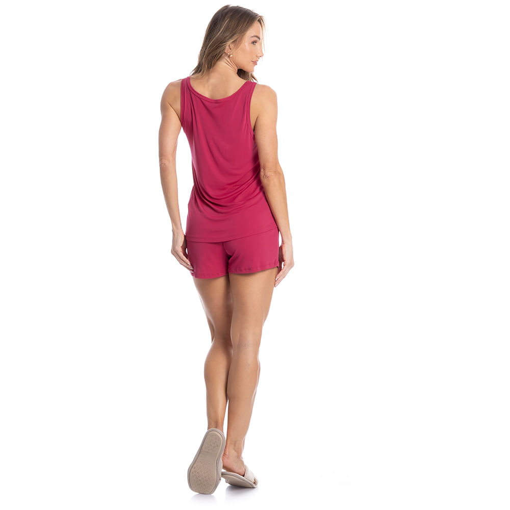 Pijama Feminino Curto Regata Ana - Imagem 4 - Mobile