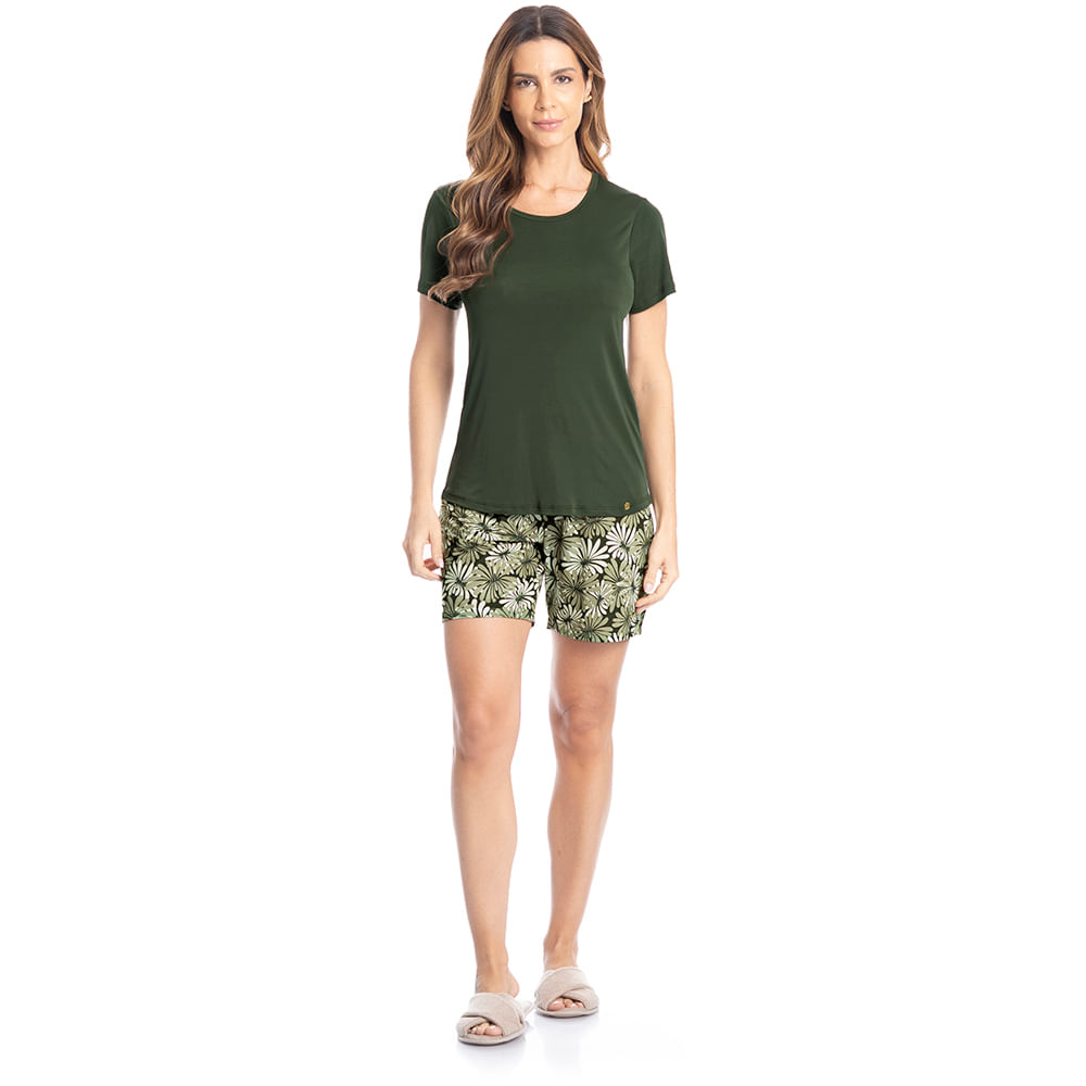 Pijama Feminino Shortão Alana - Imagem 3 - Mobile