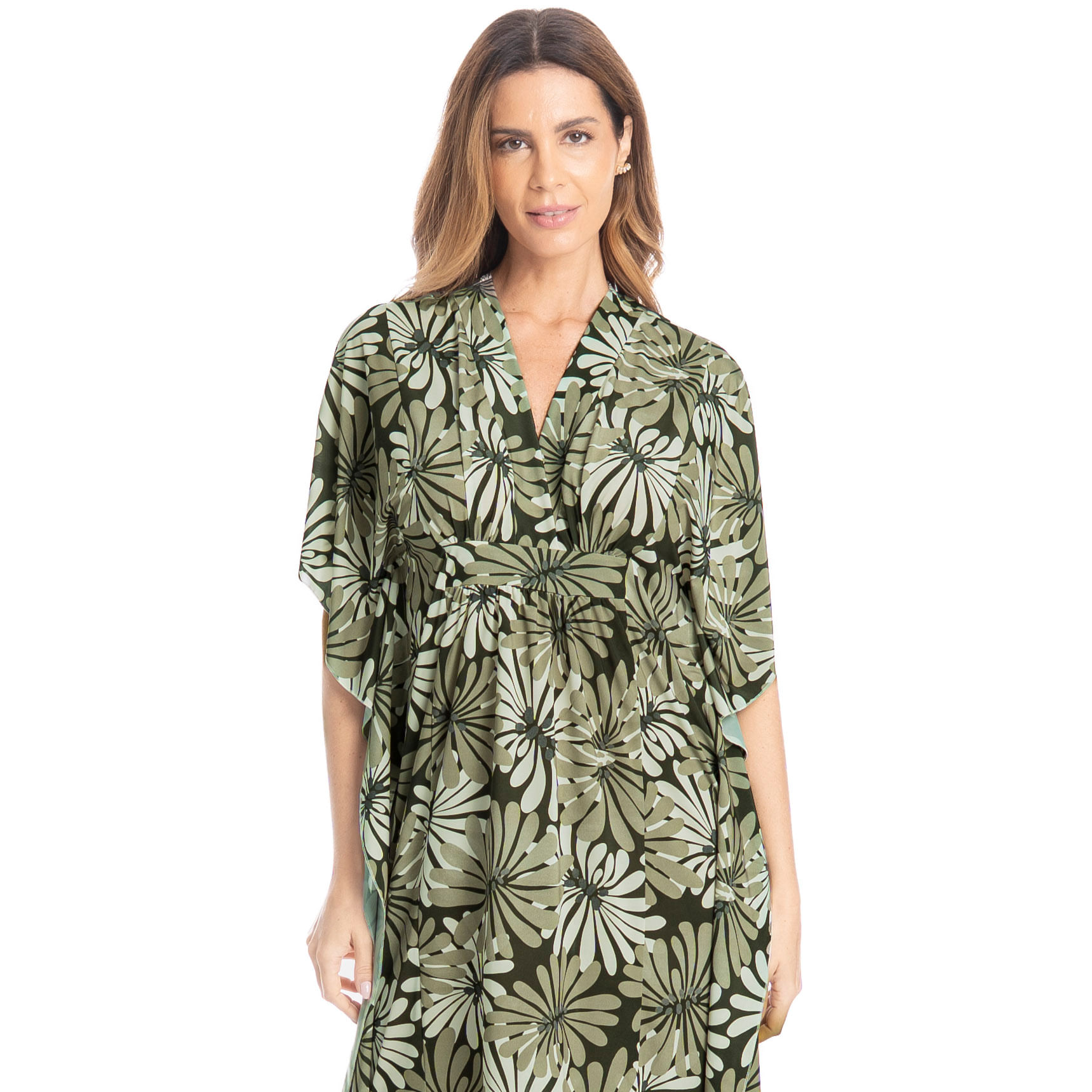 Kaftan Feminino Longo Alana Verde - Imagem 1