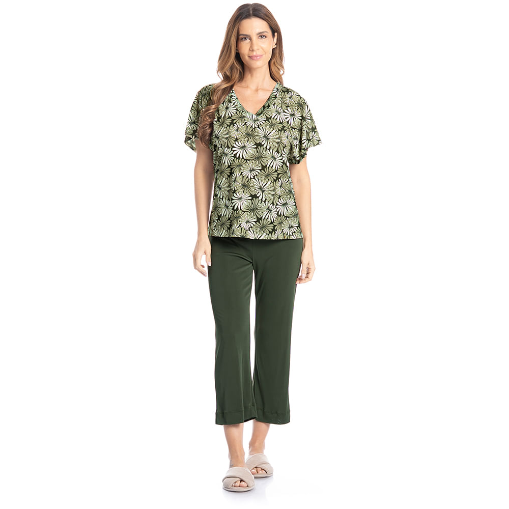 Pijama Feminino Capri Alana - Imagem 3 - Mobile