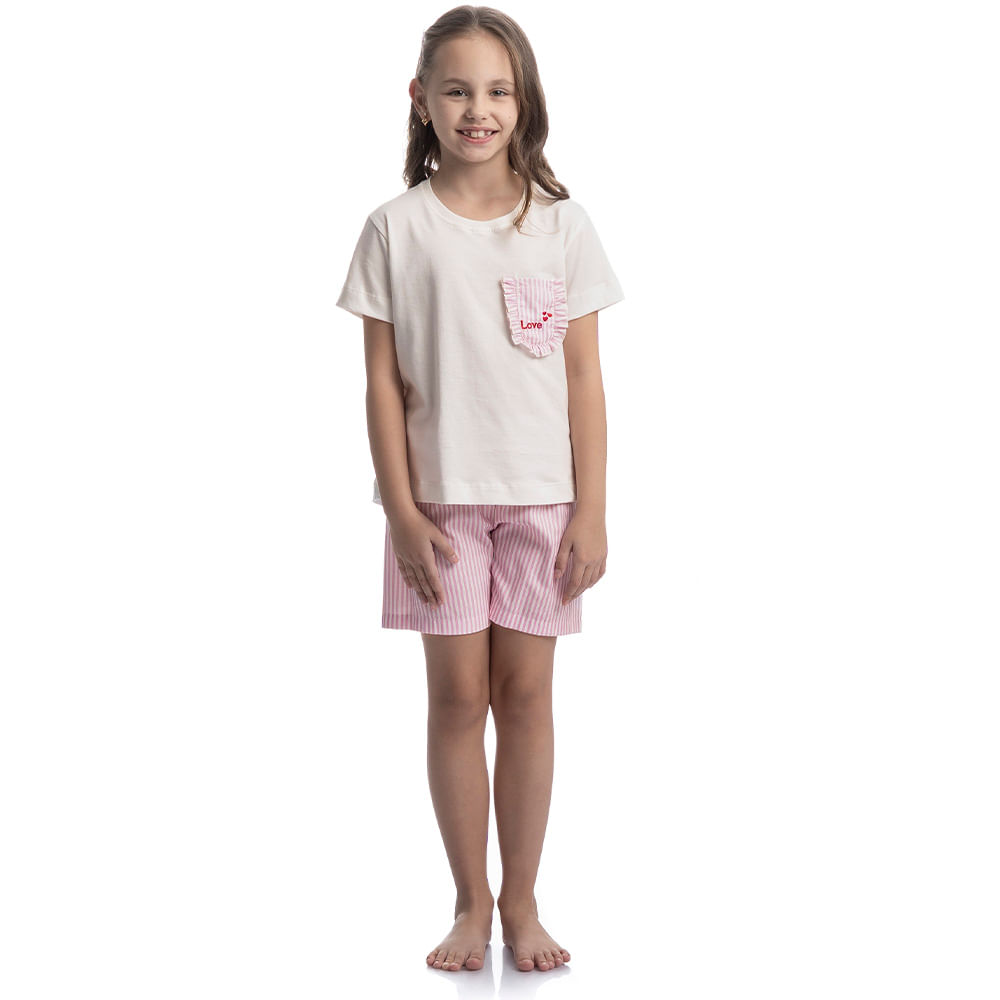 Pijama Curto Infantil Nina - Imagem 3 - Mobile