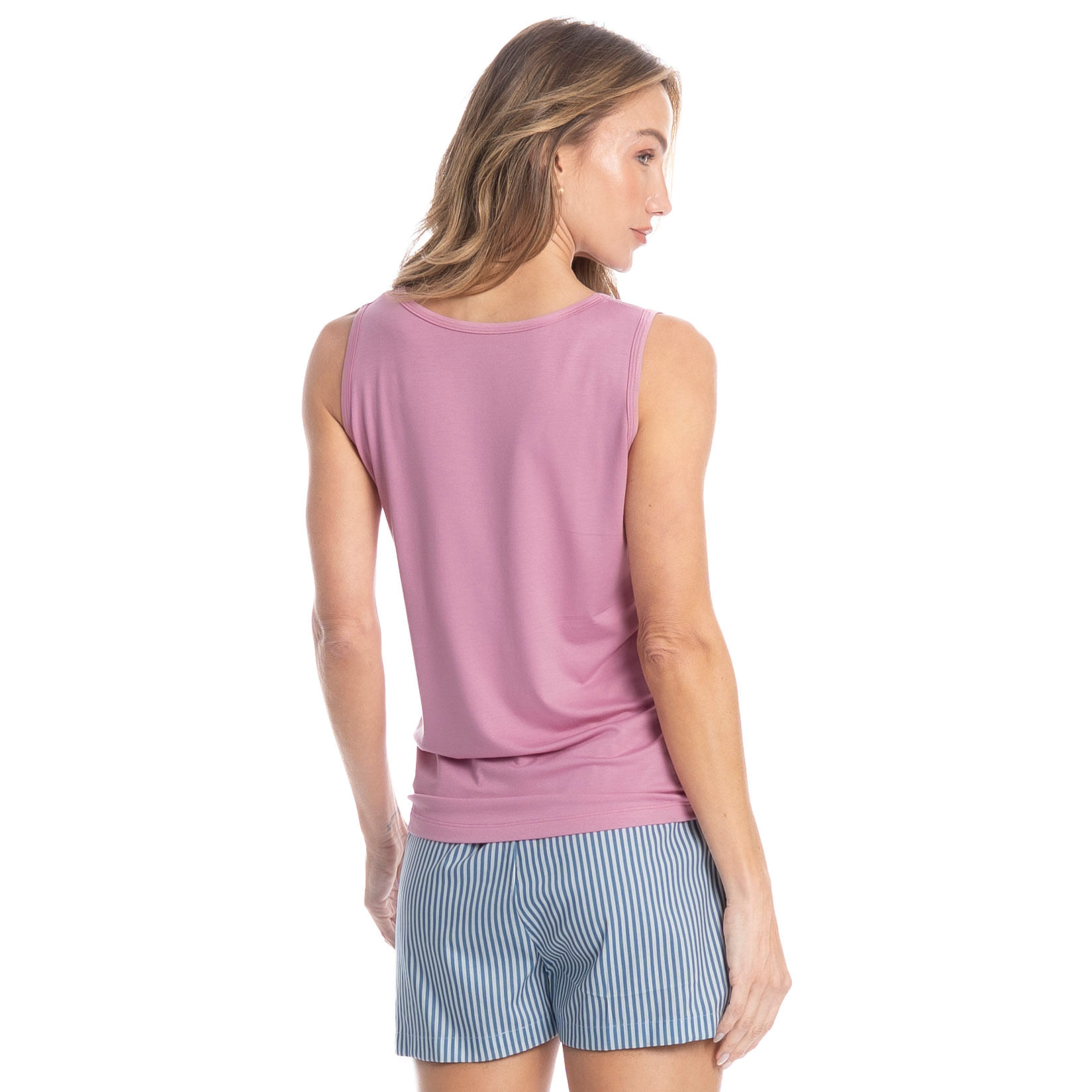 Pijama Curto Regata Vitória Azul - Imagem 2