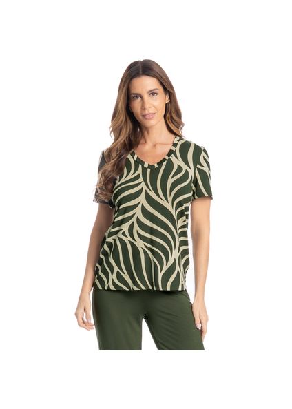 Pijama Feminino Pescador Michele Verde - Imagem 1