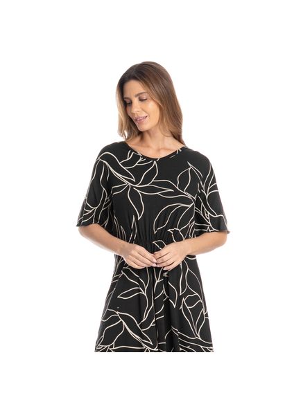 Kaftan Médio Michele Preto - Imagem 1
