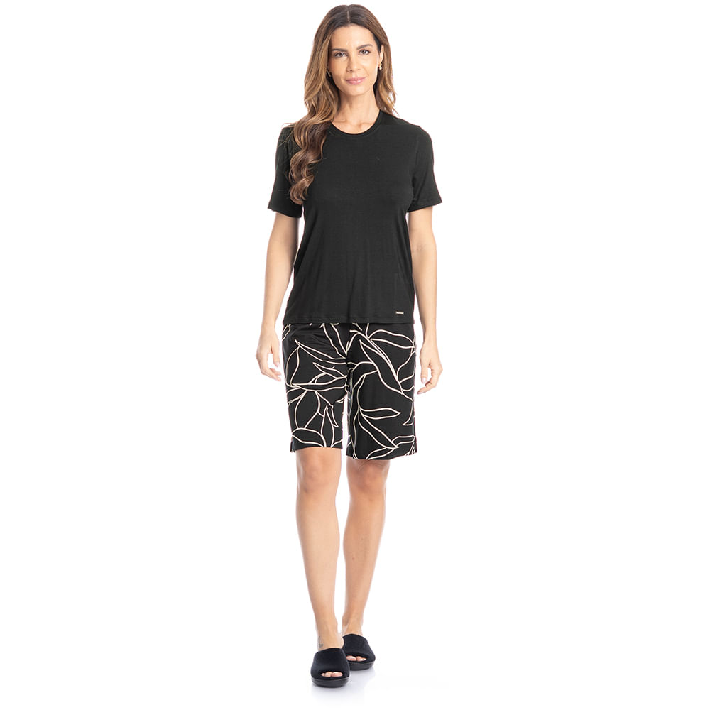 Pijama Feminino Bermuda Michele - Imagem 3 - Mobile